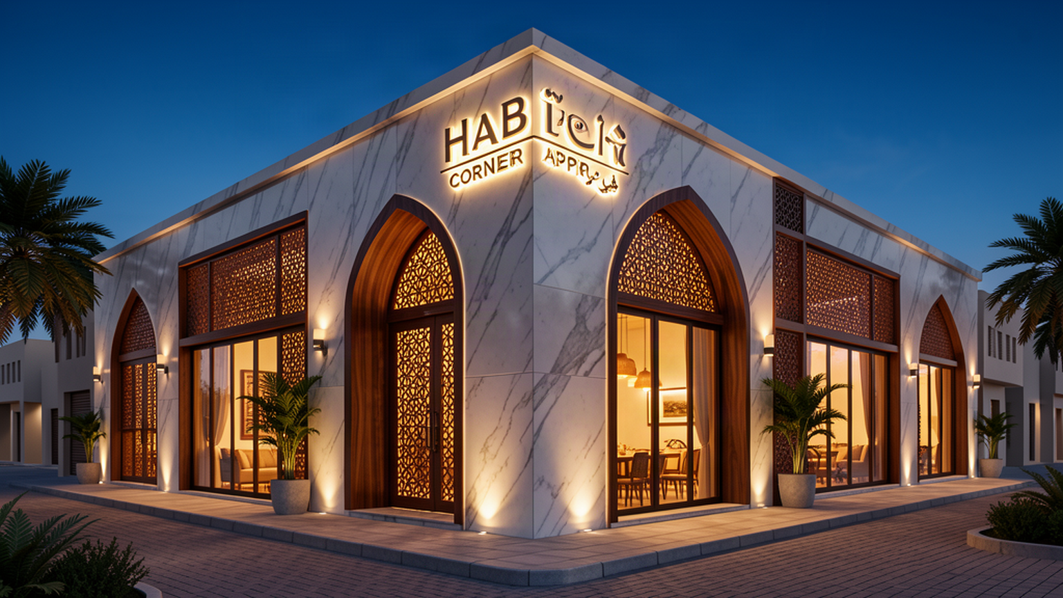 Corner approach, proposed Habibi design