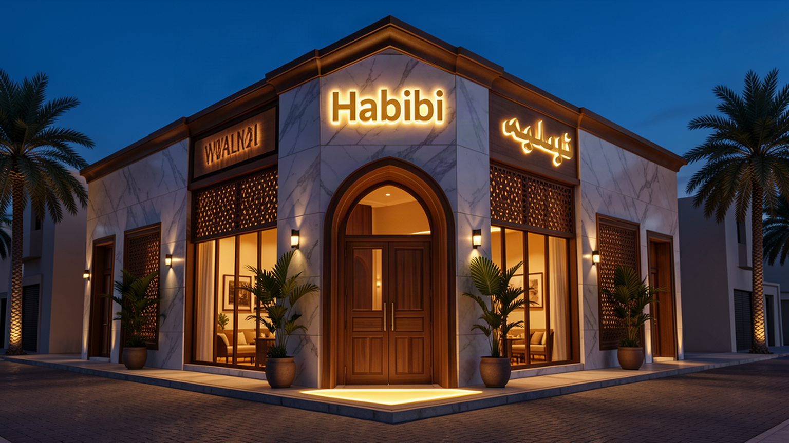Main frontage, proposed Habibi design